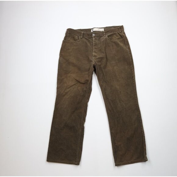 Vtg Y2K 2004 Gap Mens 38x30 Sun Faded Relaxed Button Fly Wide Leg Corduroy Pants - Picture 1 of 16